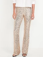 High-Waisted Sequin Flare Pants