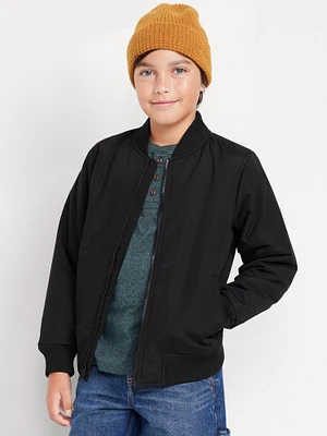 Zip-Front Bomber Jacket for Boys