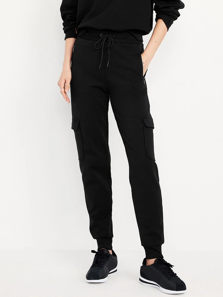 High-Waisted Dynamic Fleece Cargo Joggers