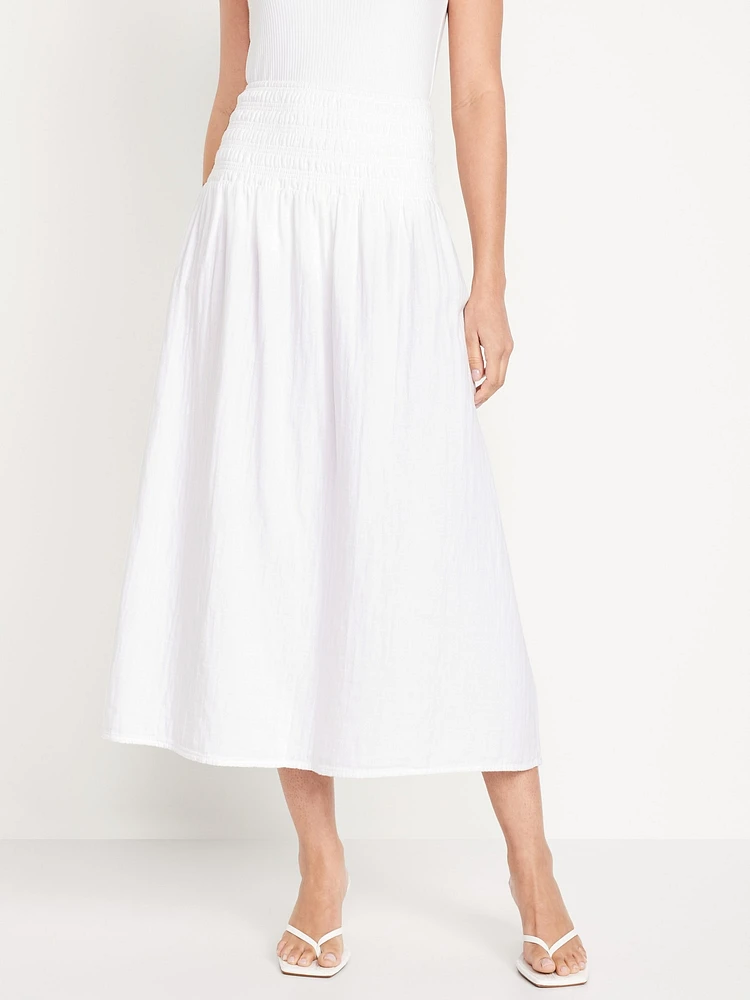 Crinkle Gauze Maxi Skirt