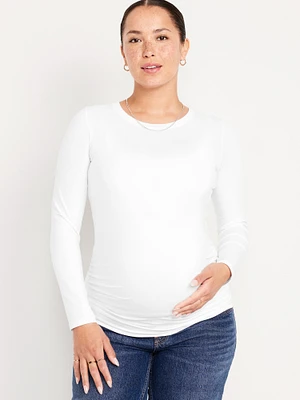 Maternity Long-Sleeve Crew-Neck T-Shirt