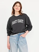 SoComfy Graphic Drop-Shoulder Crew-Neck Sweatshirt