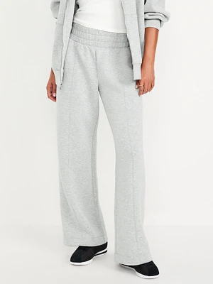 High-Waisted Bounce Fleece Wide-Leg Pants