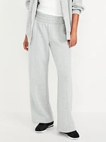 High-Waisted Bounce Fleece Wide-Leg Pants