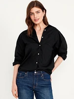 Oversized Button-Down Boyfriend Shirt