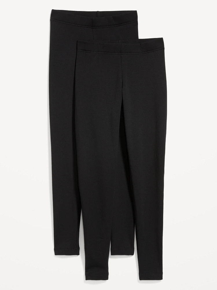 High-Waisted Fleece-Lined Leggings 2-Pack