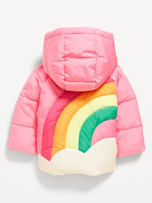 Water-Resistant Quilted Graphic Puffer Jacket for Baby