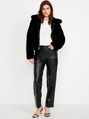 High-Waisted OG Loose Faux-Leather Pants