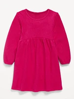 Long-Sleeve Thermal-Knit Dress for Toddler Girls