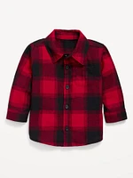 Long-Sleeve Flannel Pocket Shirt for Baby