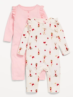 Printed Ruffle-Trim Jumpsuit 2-Pack for Baby