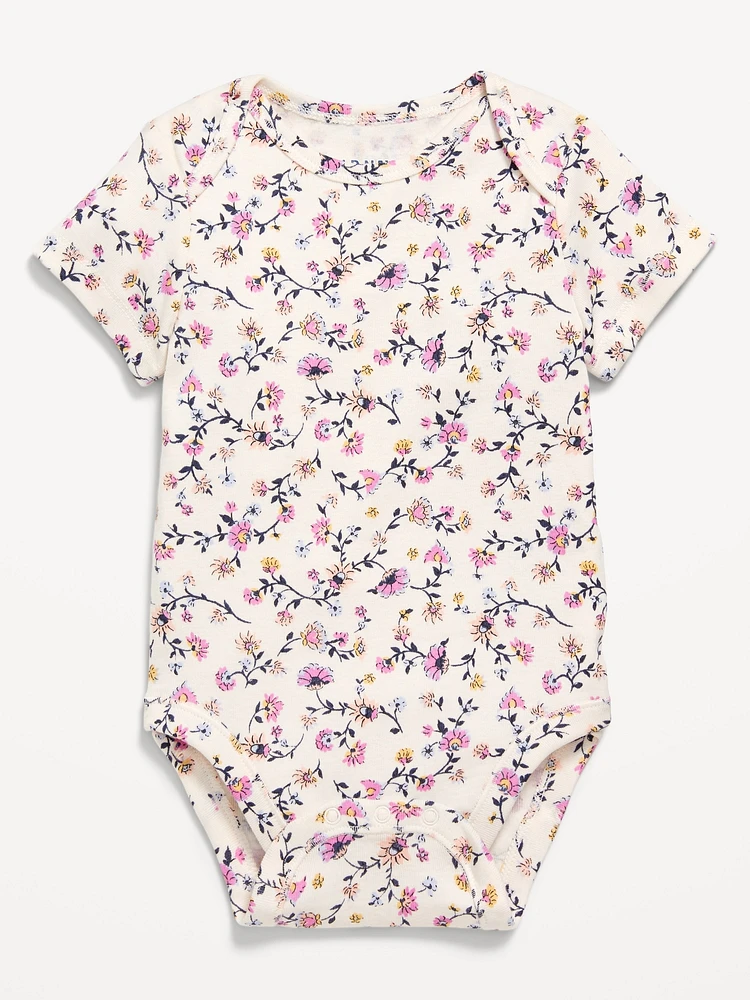 Printed Short-Sleeve Bodysuit for Baby