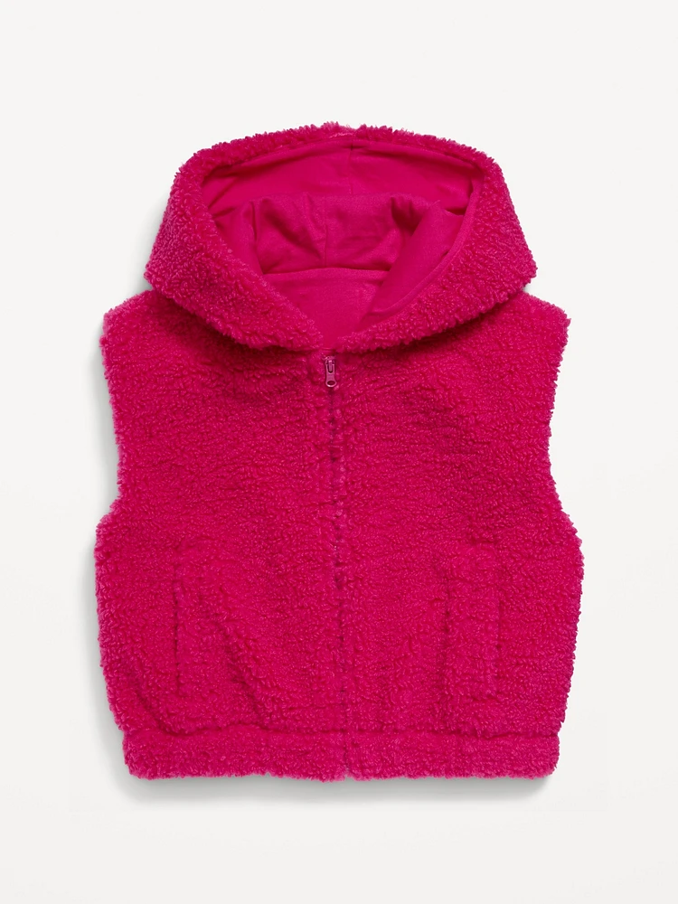 Hooded Sherpa Vest for Girls