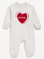 Long-Sleeve Fleece Graphic One-Piece for Baby