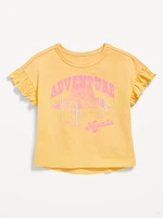 Short Ruffle-Sleeve T-Shirt for Toddler Girls