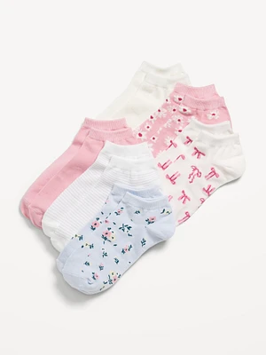 Printed Ankle Socks 6-Pack for Girls