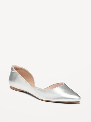 Faux-Leather DOrsay Flats