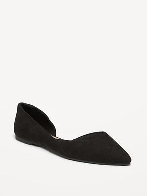 Faux-Leather DOrsay Flats