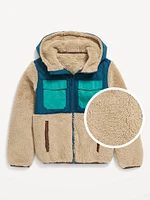 Hooded Flap-Pocket Utility Jacket for Boys