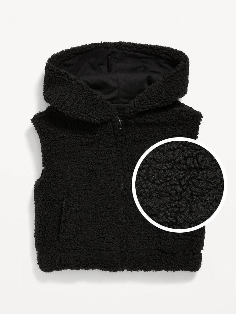 Hooded Sherpa Vest for Girls