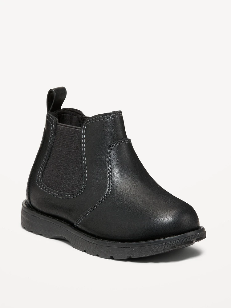 Faux-Leather Chelsea Boots for Toddler Boys