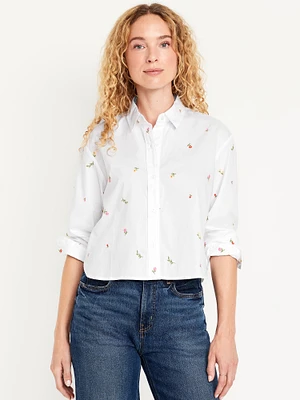 Cropped Button-Down Shirt