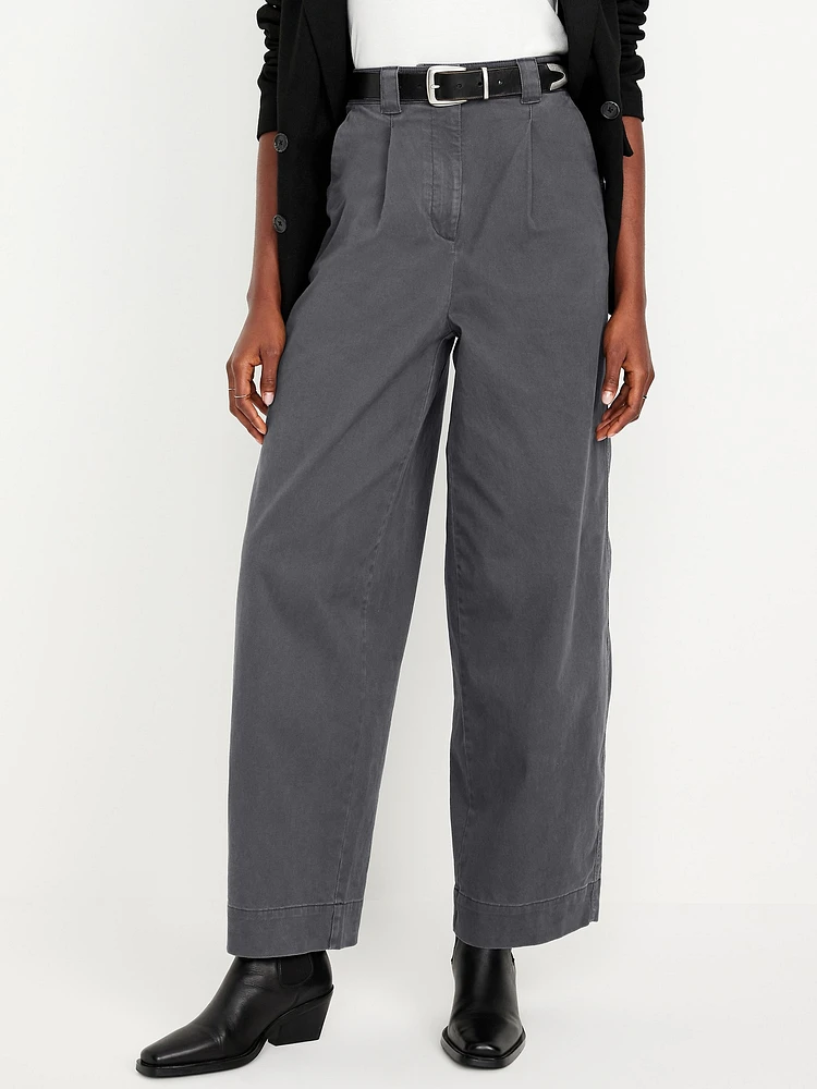 Extra High-Waisted Barrel Wide-Leg Pants