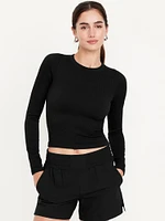 Fitted Seamless Ribbed T-Shirt