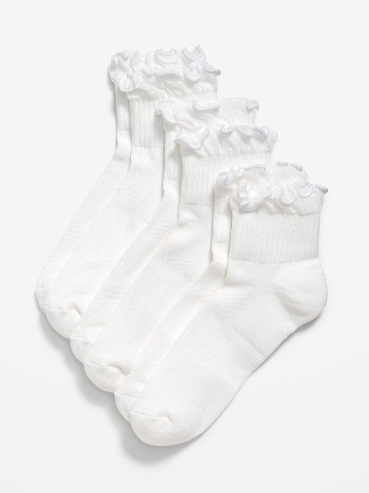 Ruffled Athletic Socks 3-Pack