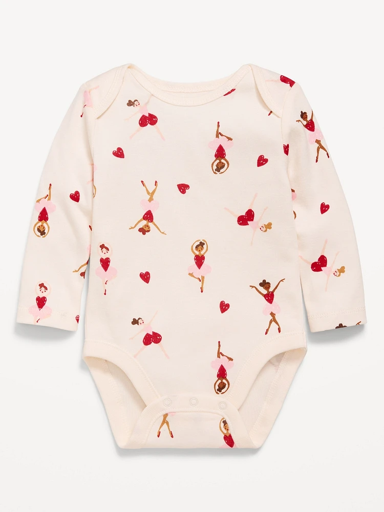 Printed Long-Sleeve Graphic Bodysuit for Baby