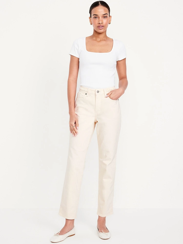 High-Waisted OG Loose Braided Ankle Jeans