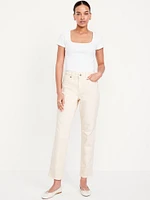 High-Waisted OG Loose Braided Ankle Jeans