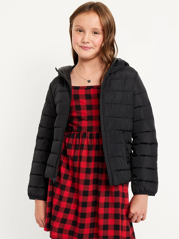 Water-Resistant Narrow-Channel Puffer Jacket for Girls