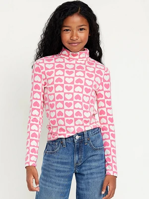 ong-Sleeve Mock-Neck Top for Girls