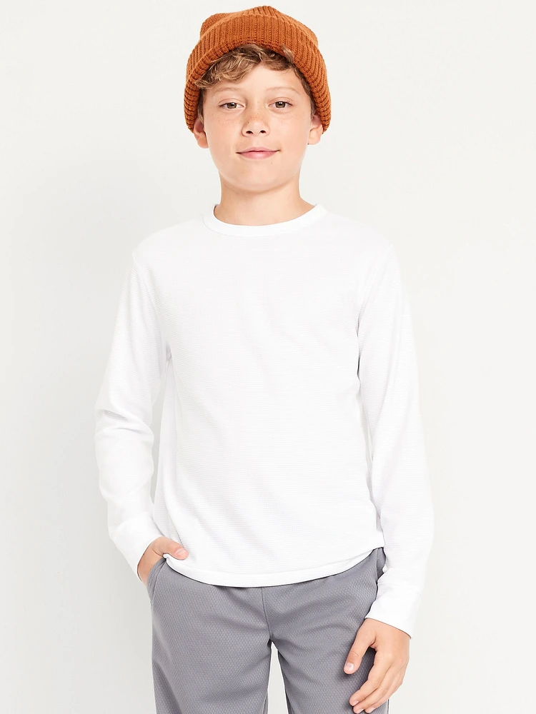 Long-Sleeve Waffle-Knit Performance Top for Boys