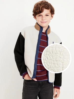 Full-Zip Sherpa Jacket for Boys