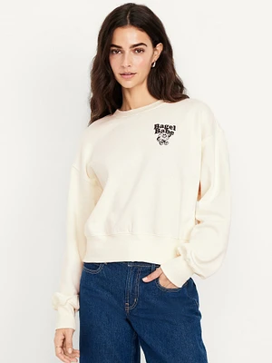 SoComfy Crop Graphic Sweatshirt