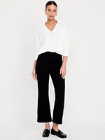 High-Waisted Weekender Pull-On Crop Flare Jeans