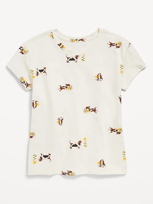 Softest Short-Sleeve Printed T-Shirt for Girls