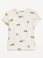 Softest Short-Sleeve Printed T-Shirt for Girls