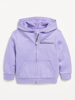 Cozy-Knit Unisex Pocket Zip-Front Hoodie for Toddler