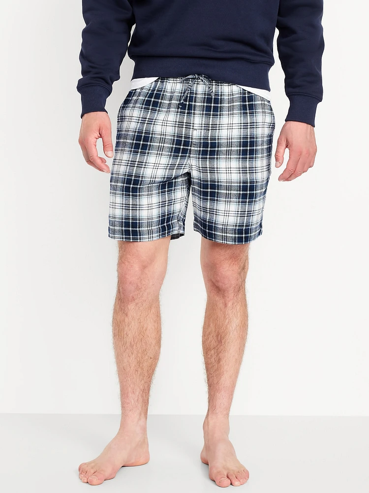 Flannel Pajama Shorts for Men