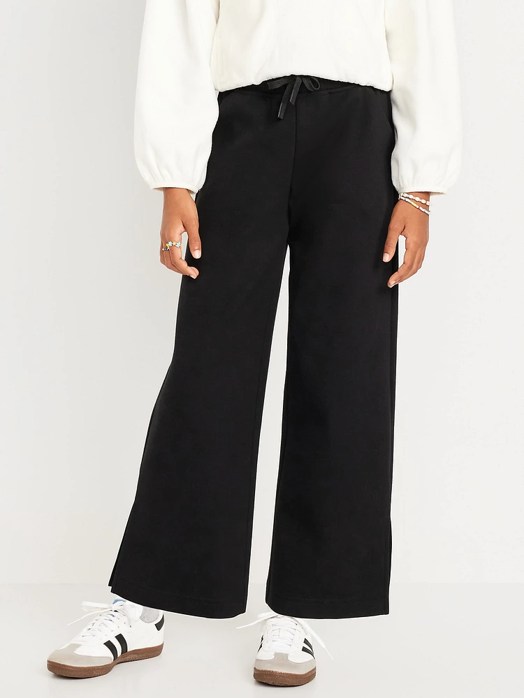 Dynamic Fleece High-Waisted Wide-Leg Pants for Girls