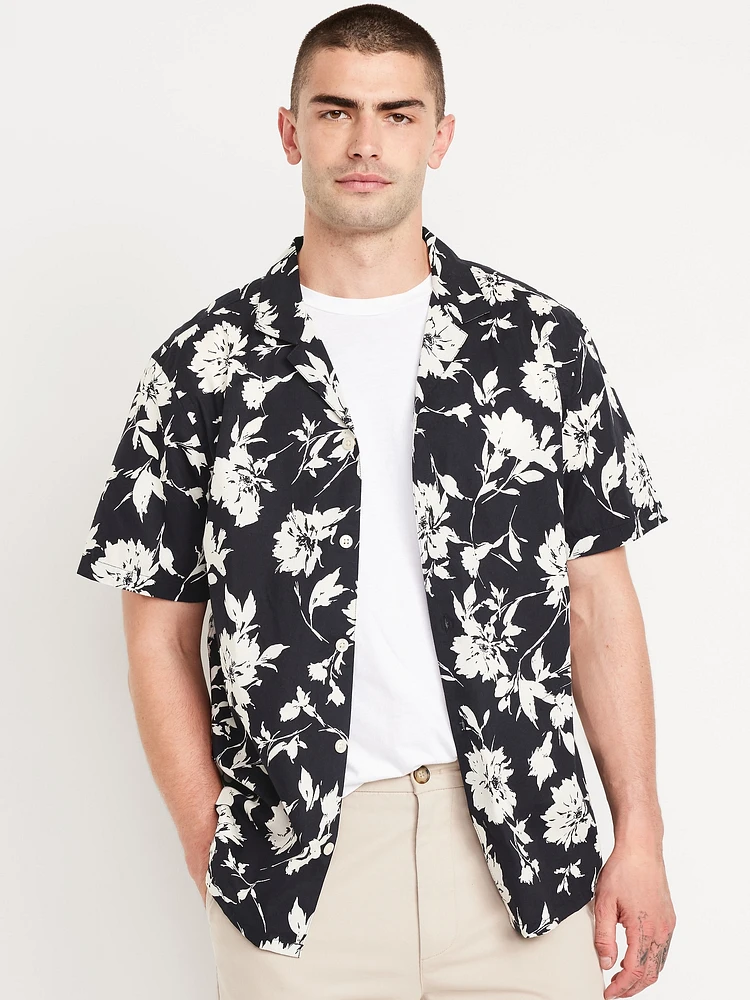 Short-Sleeve Floral Camp Shirt