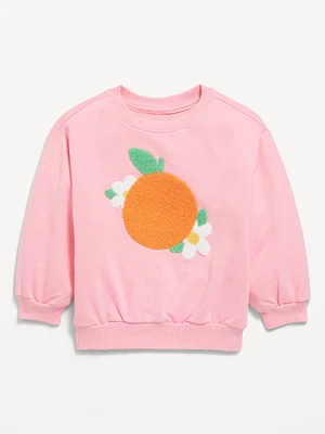 Long-Sleeve Graphic French Terry Sweatshirt for Toddler Girls