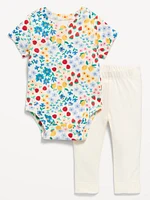 Printed Bodysuit and Leggings Set for Baby