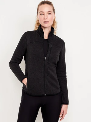 Fleece-Knit Zip Jacket