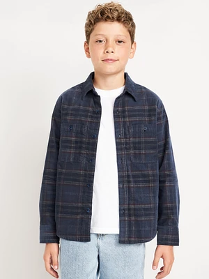 ong-Sleeve Corduroy Pocket Shirt for Boys