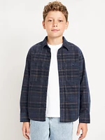 ong-Sleeve Corduroy Pocket Shirt for Boys