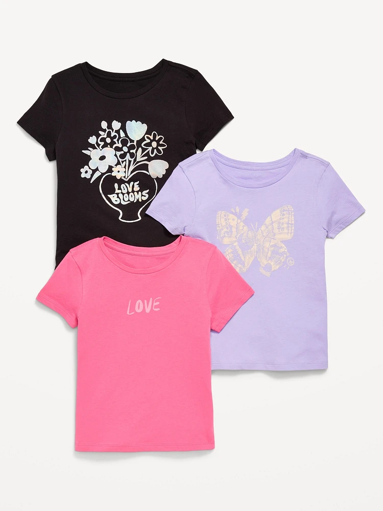 Short-Sleeve Graphic T-Shirt 3-Pack for Girls